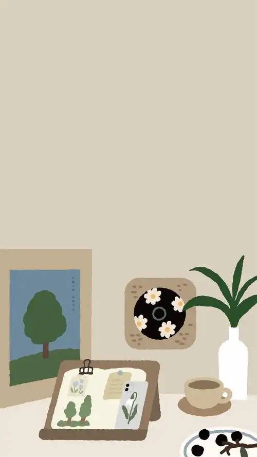 小清新森系治愈插画高清手机壁纸