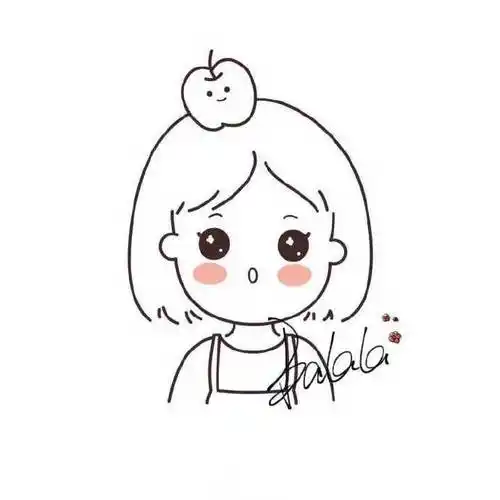 q版人物简笔画临摹线稿图,画个q版人物当头像吧,简单又好画!