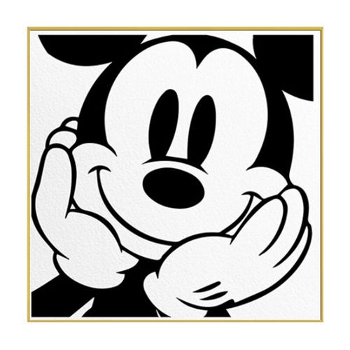 妙普乐儿童黑白简笔装饰画 免打孔黑白可爱卡通卧室客厅装饰画挂画