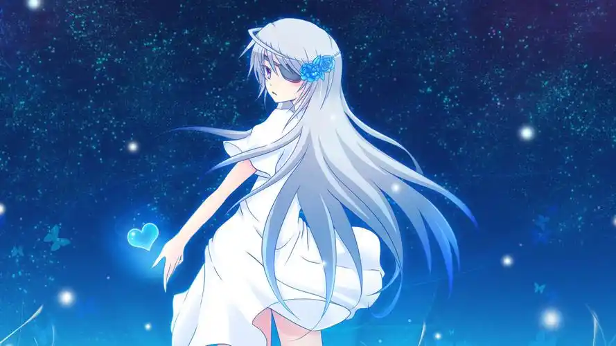免费下载!绝美动漫壁纸,长发可爱女孩,星空爱心点缀,唯美又梦幻!