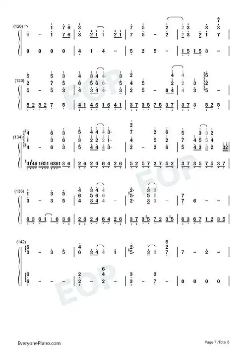 怜城辞-天官赐福第二季主题曲双手简谱预览7