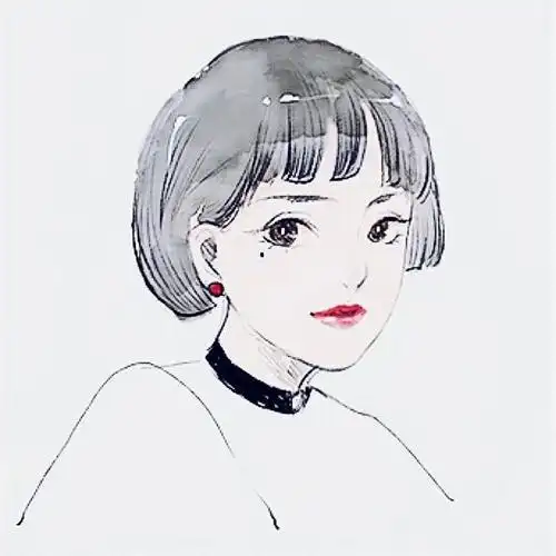 喜欢点赞或评论女生头像欧美头像卡通手绘女头插画女生头像短发手绘女