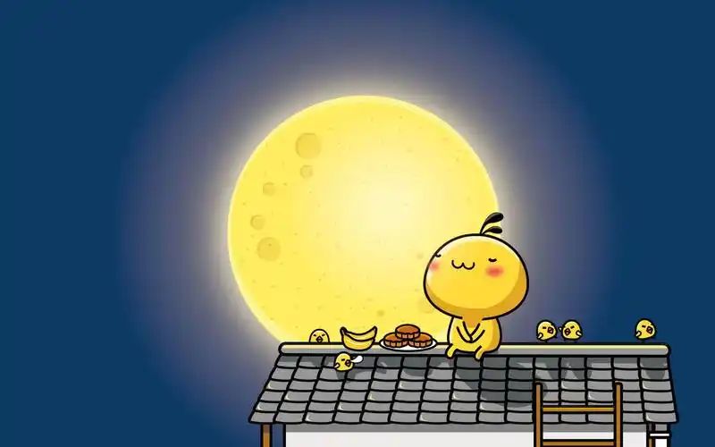 油爆叽丁中秋节卡通图片桌面壁纸