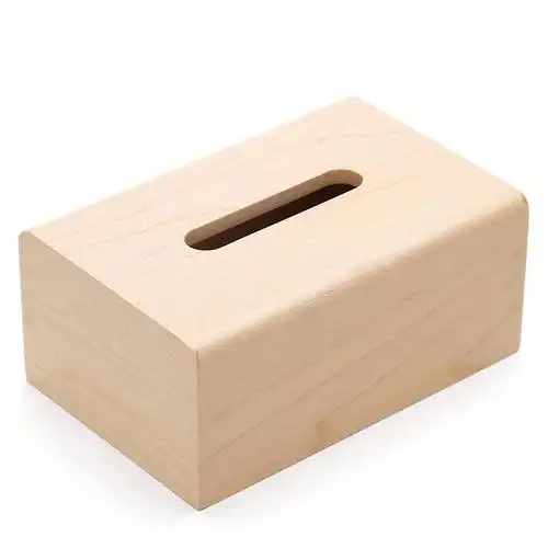 初心 精巧版长方形纸巾盒 家用抽纸盒 欧式实木收纳 精巧版长方形纸巾