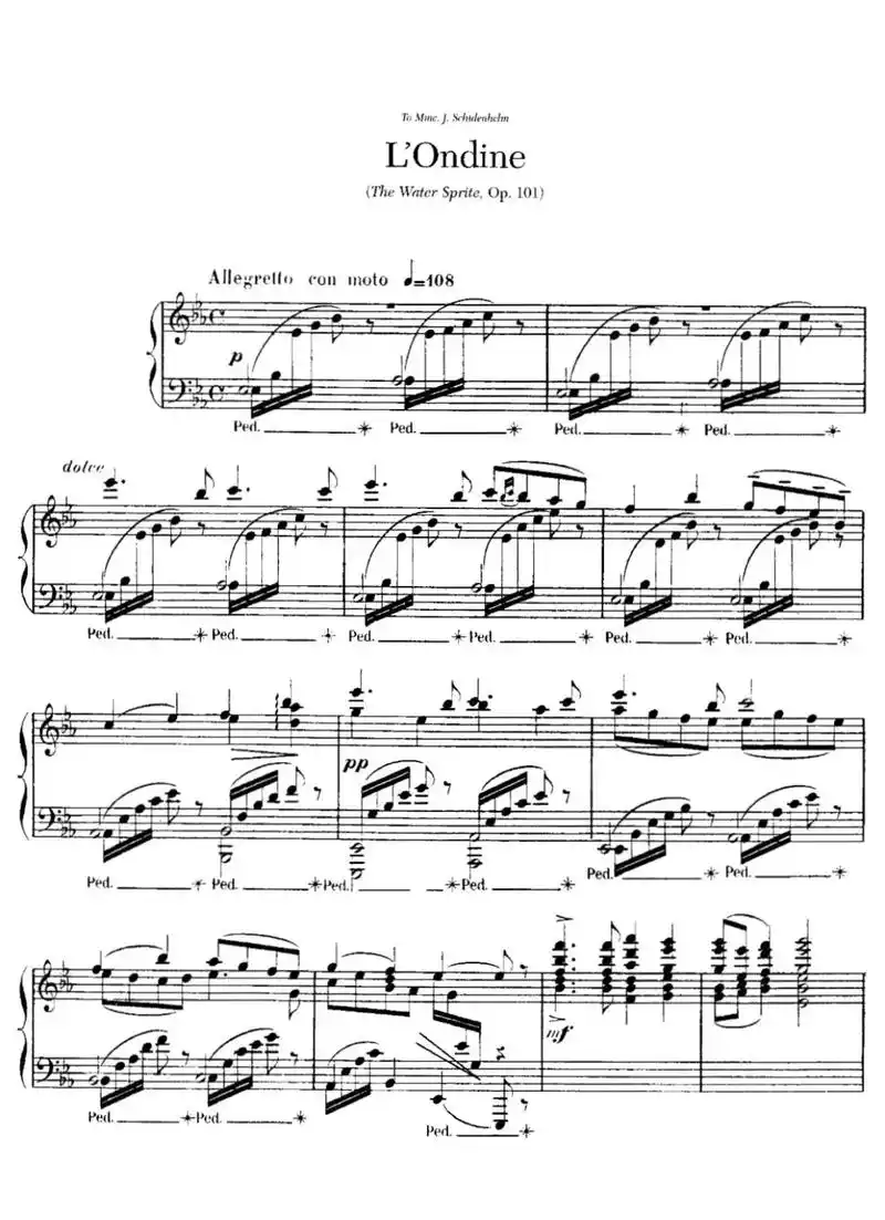 夏米娜德水妖小众钢琴曲谱分享