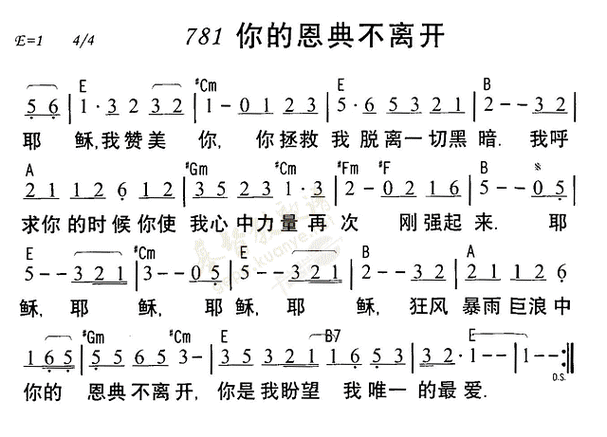 窗听雨(编辑)查看更多>>(781你的恩典不离开) / 南窗听雨编辑相关歌谱