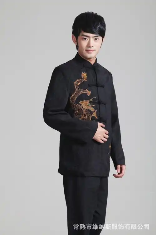 供应批发新款男唐装【2319-2】旗袍工作服中式服装款演出服装