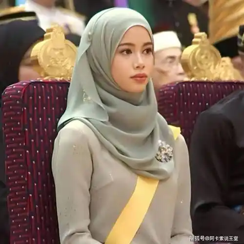 据说这位三王妃是一位马来西亚美女,嫁入文莱王室,也是国王博尔基亚