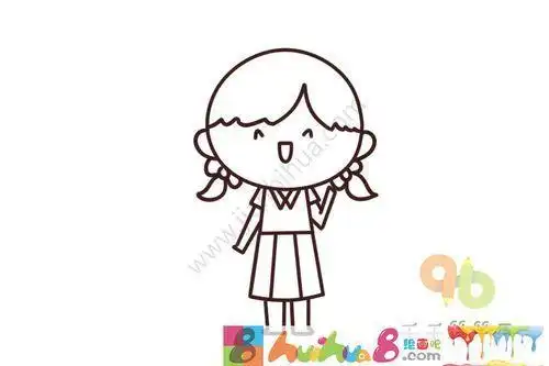 简笔画可爱女生简笔画漫画可爱女生简笔画卡通女生可爱萌简笔画q版猫