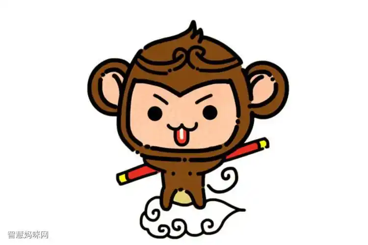 孙悟空卡通动漫可爱简笔画