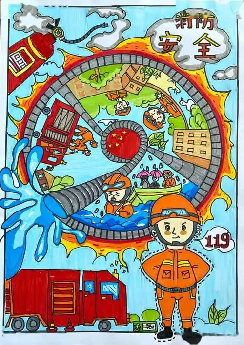 【公示】丰台消防119宣传月主题系列活动-"童画消防·你心中的火焰蓝"