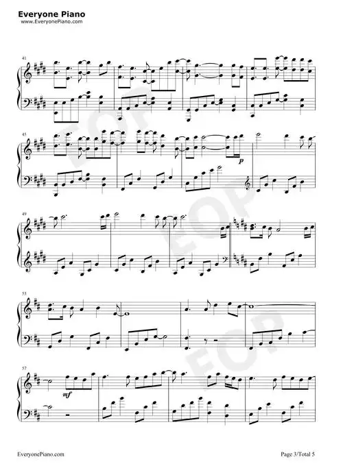 月若流金-杀破狼主题曲五线谱预览3-钢琴谱文件(五线谱,双手简谱,数字