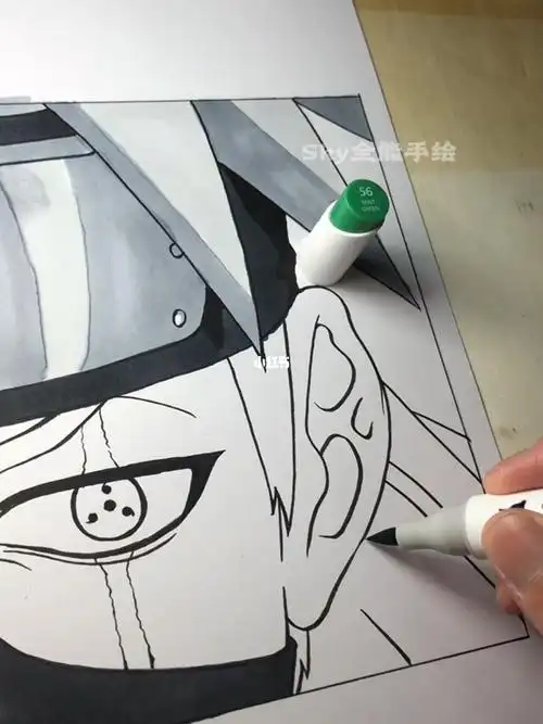 教你画简单帅气的旗木卡卡西