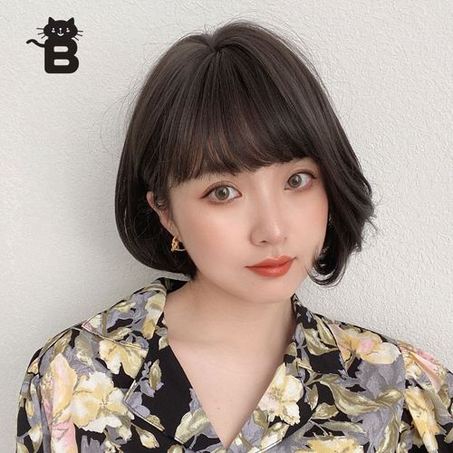 夏季新品假发女短发  修脸蓬松日韩减龄bobo头 头顶四六分