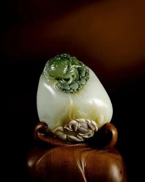 1967) 顺其自然 白玉摆件 - 中国当代玉雕大师作品专场 - 西泠印社