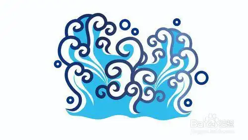 海浪简笔画彩铅