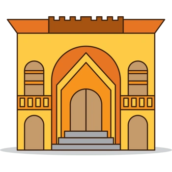 正方形房子矢量图