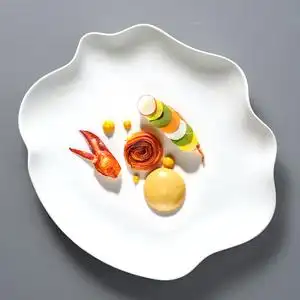 酒店创意异形陶瓷餐具餐厅个性西餐盘不规则高档摆盘盘子碟冷菜盘