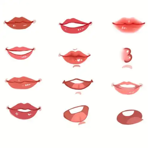 卡通q版头像嘴巴绘画临摹素材procreate教程