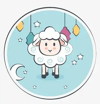 漂亮的手绘派对羔羊背景