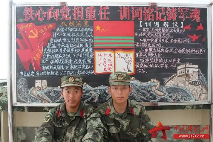 执勤战备动员黑板报黑板报图片素材