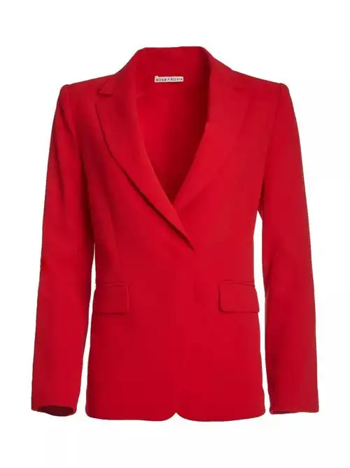 女士红色西装套装