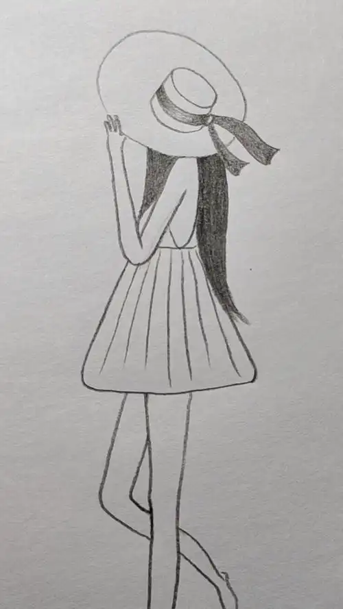 画画原来如此简单#戴帽子的小姐姐(2)