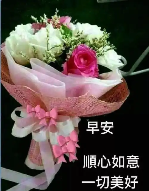 好看唯美的鲜花早上好图片带字带祝福语,免打字春天早安问候图片