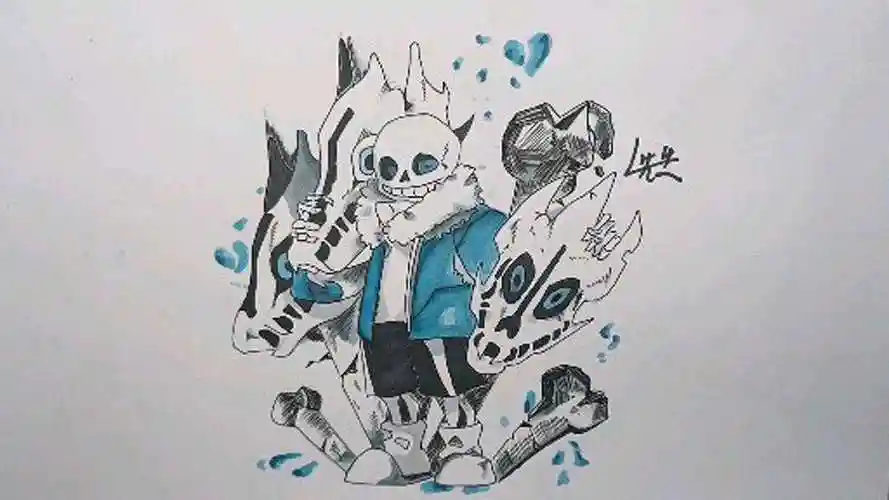 传说之下sans的画法,如何画传说之下_腾讯视频