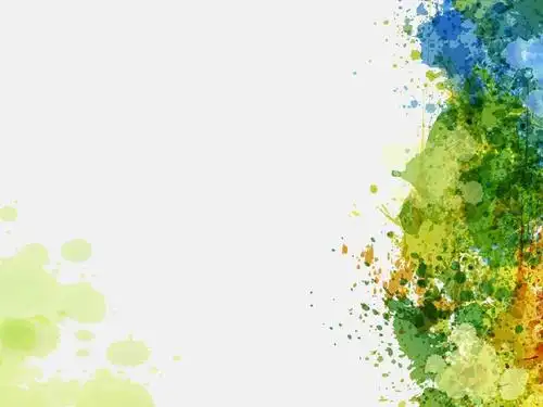 水彩艺术墨迹ppt背景模板