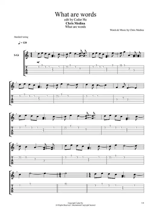 what are words吉他谱谁有啊,我实在是找不到啊_百度知道