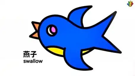 5分钟教宝宝识别并学画6种常见小鸟 #早教美术#幼儿填色简笔画