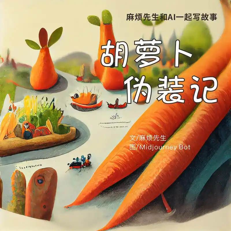 原创ai绘本故事03|胡萝卜伪装记.绘本名:《胡萝卜伪装记》 - 抖音