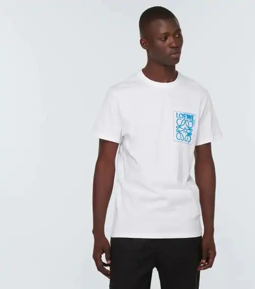 loewe蓝色大logo短袖t恤