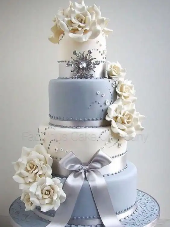 18款惊艳的翻糖婚礼蛋糕,总有一款是你想要的