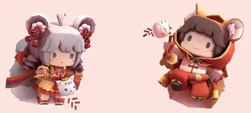 第三对,金柚柚和喜团团.