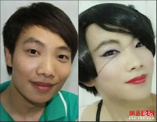 逆天了!男人一步步化妆成大美女