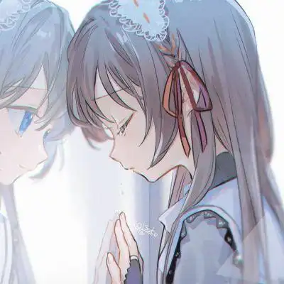 动漫唯美可爱闺蜜头像太阳下山了夜里也有灯打开你看这世界不坏