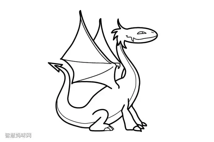 火焰龙儿童简笔画