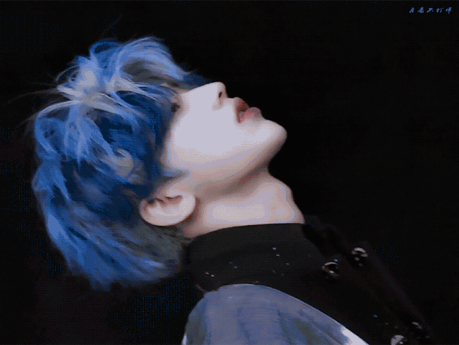 蔡徐坤超话#蔡徐坤蓝发#"玫瑰和克莱因蓝 未曾谋面的也终将会相遇.