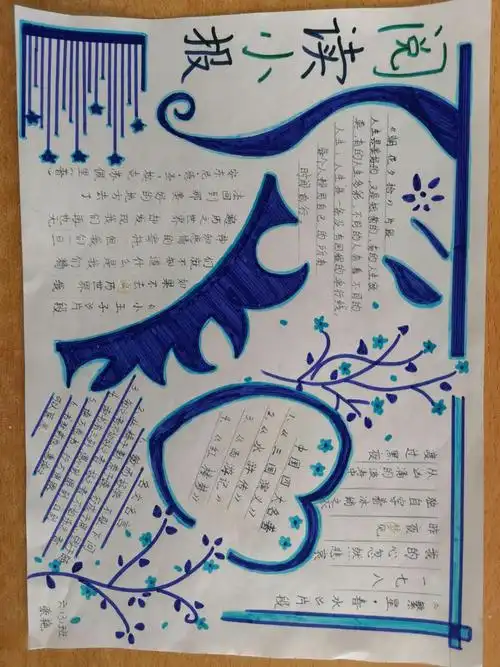 阅读小报的制作大家八仙过海——各显神通,每个作品都有自己的风格.