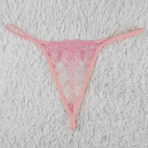 2送1 性感极简丁字裤女透明一根线低腰无痕诱惑少女内裤t裤火辣 - 心