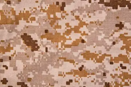 沙漠数码迷彩织物纹理背景照片