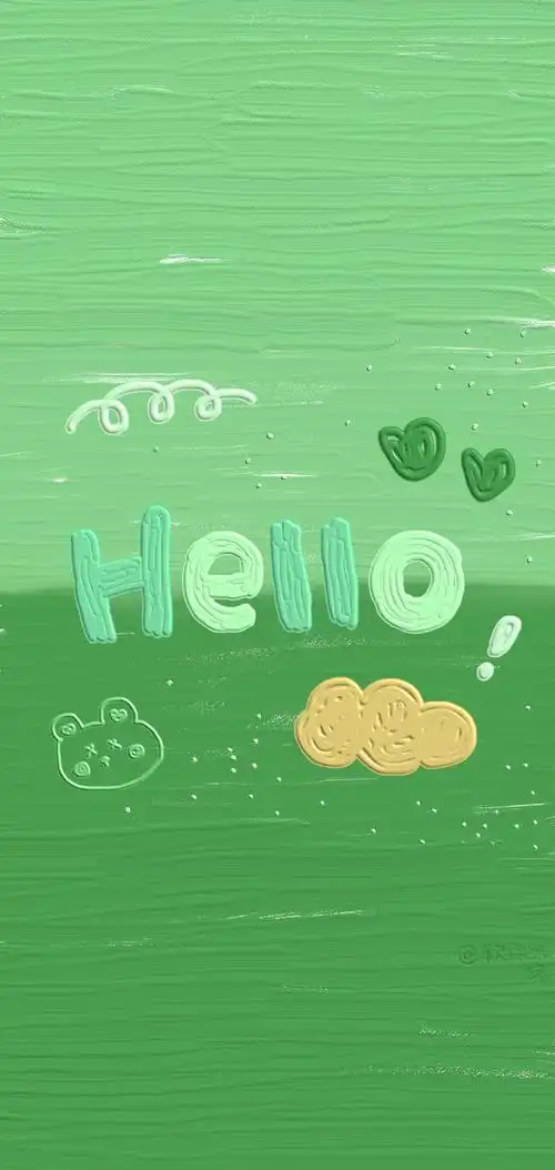 油画壁纸 - 聊天对话框插画 素材 ins 韩系 可爱 简约 手绘 动漫 锁屏