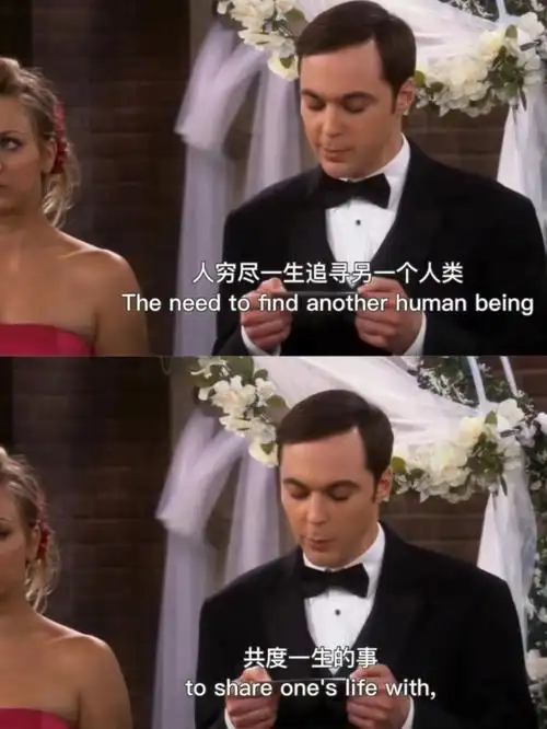 生活大爆炸每一段都泪崩的婚礼台词