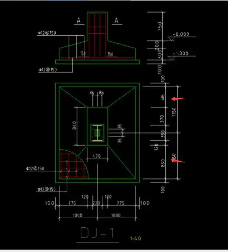 请问钢筋算量中这种不对称的四棱锥独立基础怎么画