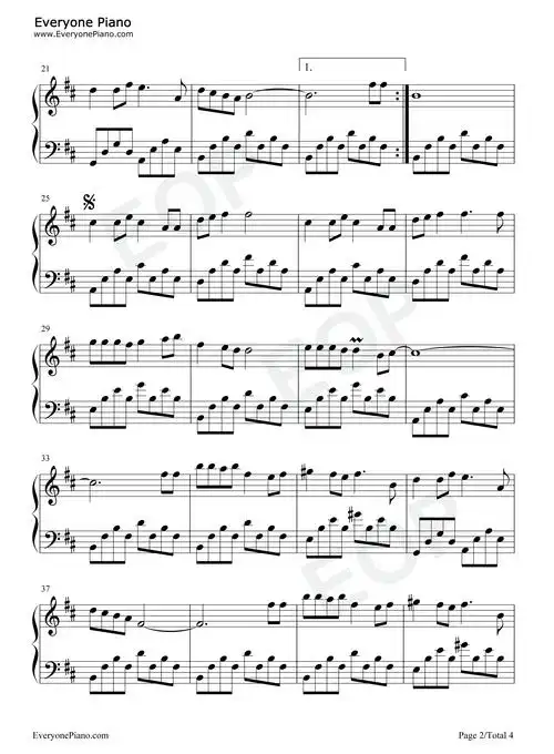 怨苍天变了心-简单版-赌侠Ⅱ之上海滩赌圣主题曲五线谱预览2-钢琴谱