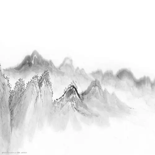 中国风水墨山水烟雨素材