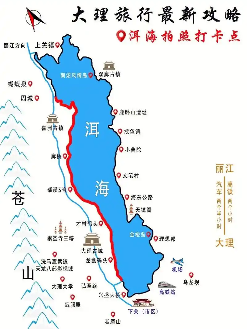 熬夜整理的 大理旅游地图 (最新)#创作灵感 #大理旅游攻略 - 抖音