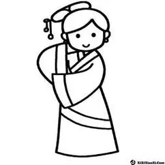 古装简笔画古装简笔画女